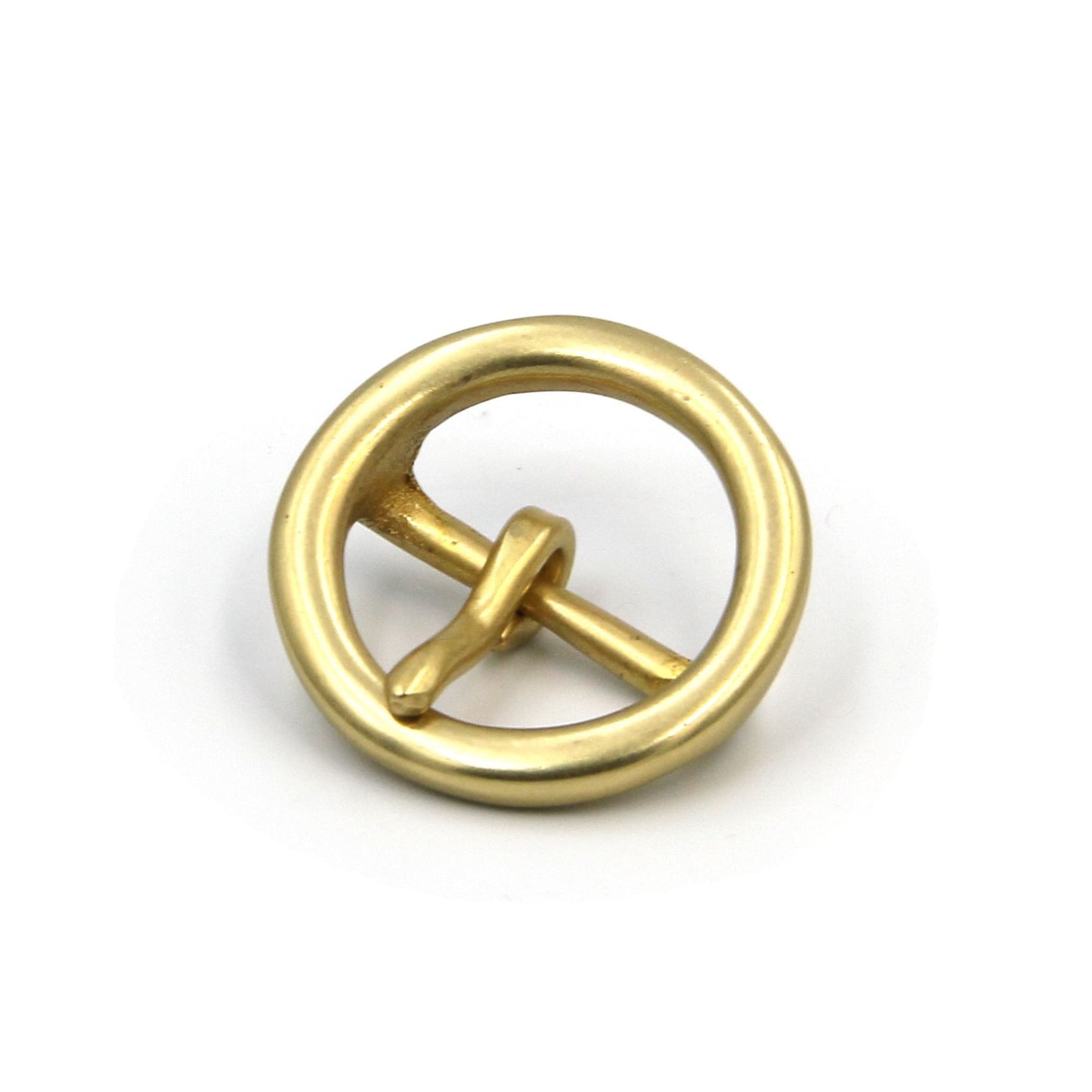 30mm Round Brass Buckle Golden Women - Metal Field Shop