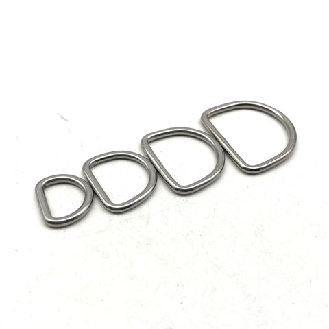 3mm Wire Stainless D Ring Seamless D Loop 15-20-25-30mm - BELT LOOP