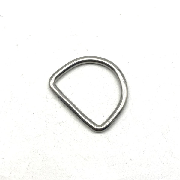 3mm Wire Stainless D Ring Seamless D Loop 15-20-25-30mm - BELT LOOP