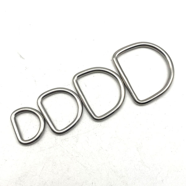 3mm Wire Stainless D Ring Seamless D Loop 15-20-25-30mm - BELT LOOP