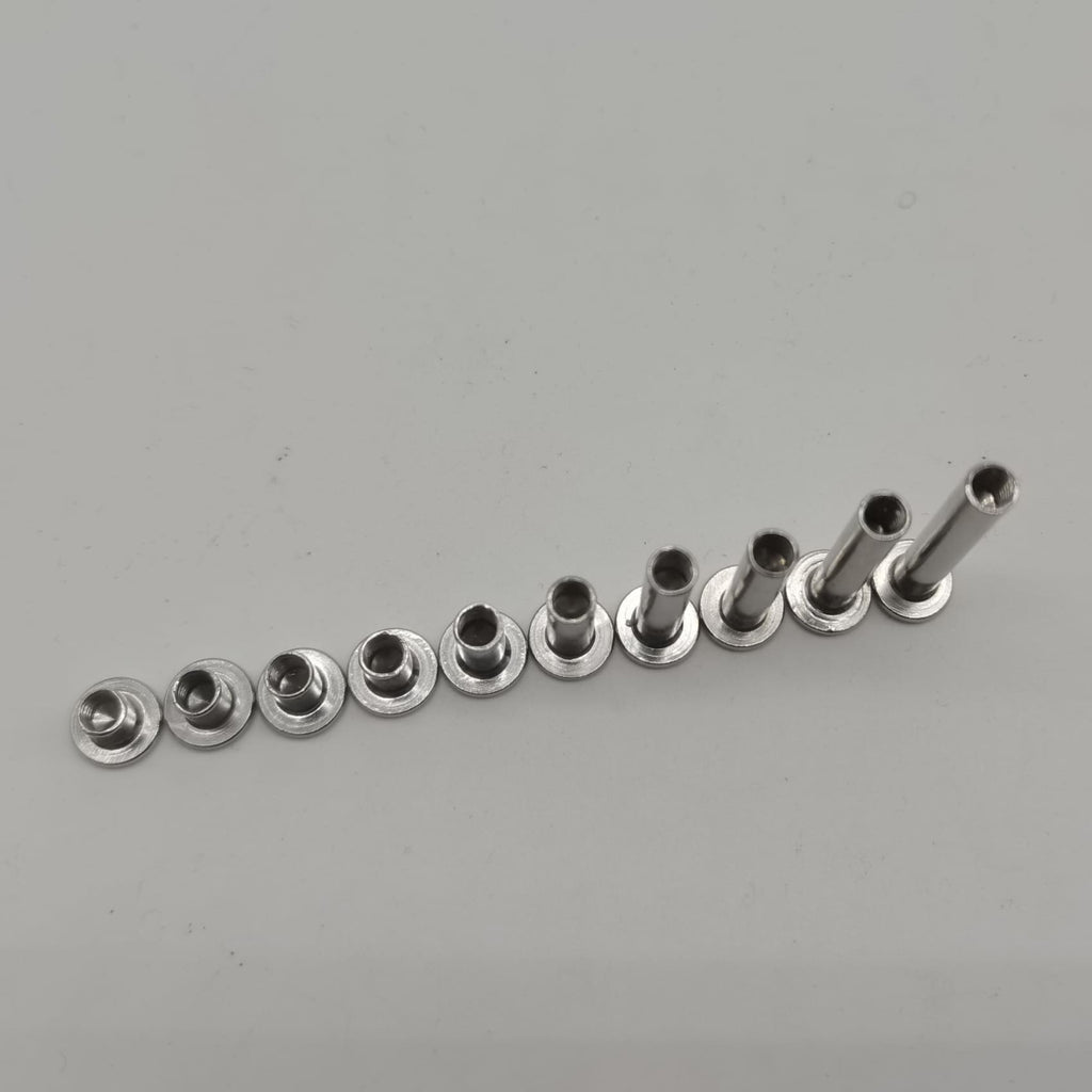 4-100mm Stainless Steel Leather Bag Belts Chicago Screws Binding Screw ...