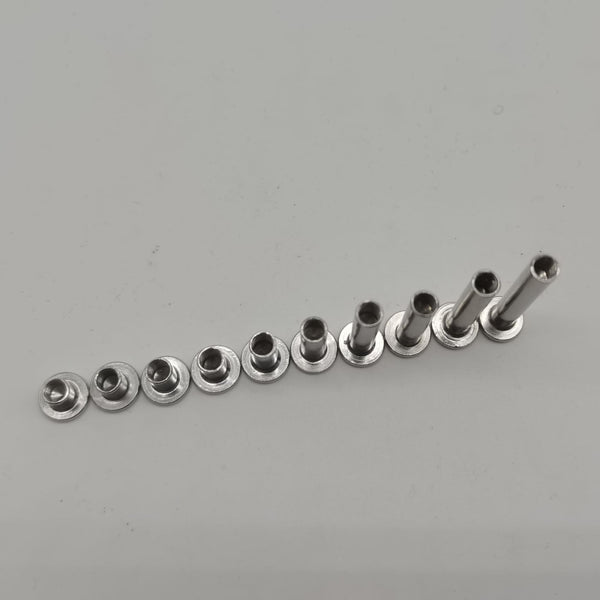 4-100mm Stainless Steel Leather Bag Belts Chicago Screws Binding Screw Rivets