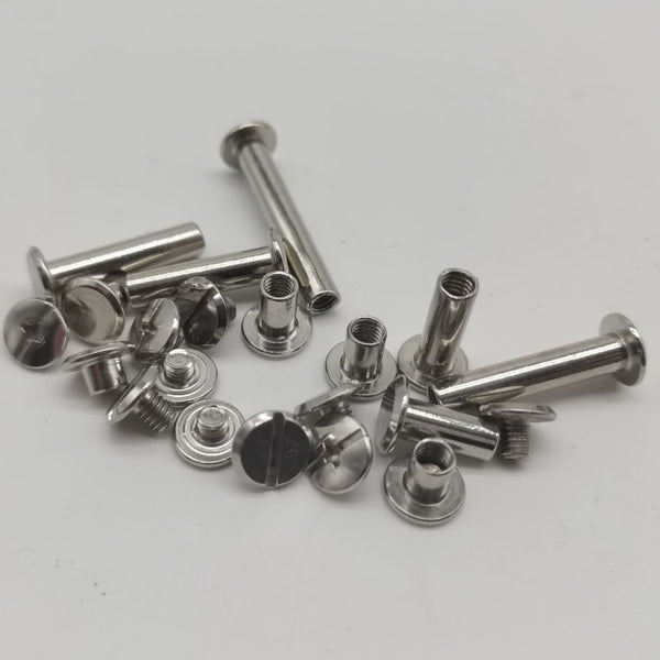 4-100mm Stainless Steel Leather Bag Belts Chicago Screws Binding Screw Rivets