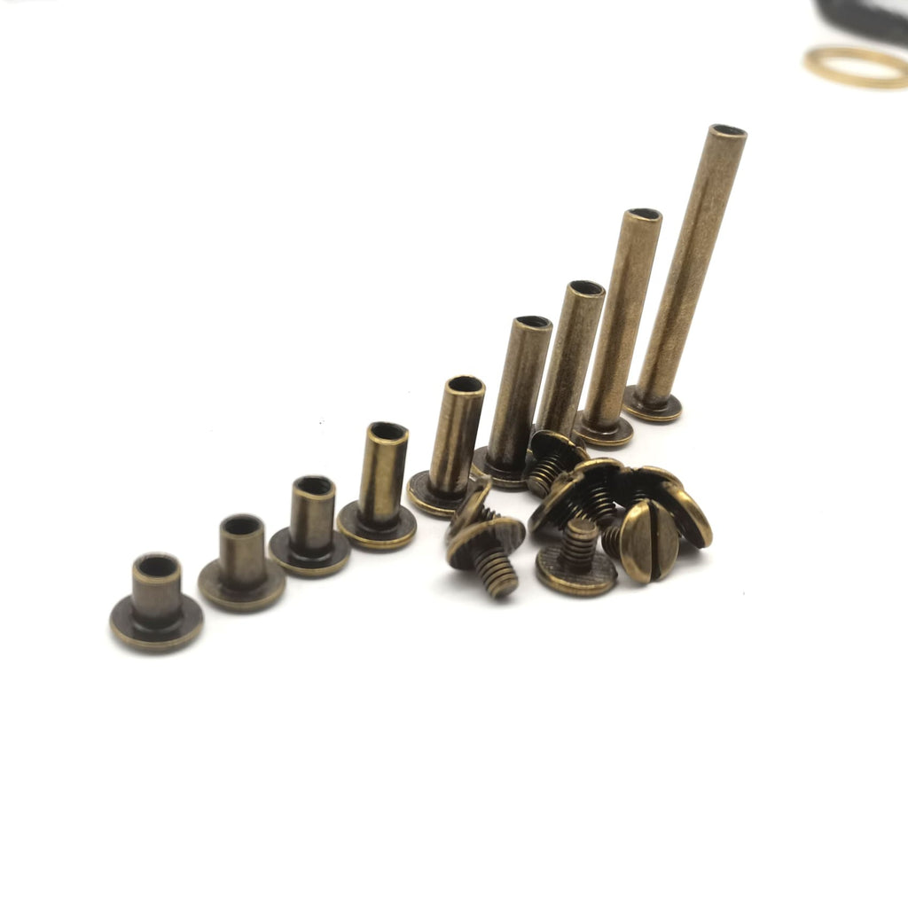 4-125mm Bronze Binding Screw Rivets Leather Booking Menu Binding Work ...