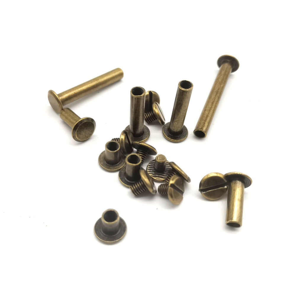 4-125mm Bronze Binding Screw Rivets Leather Booking Menu Binding Work ...