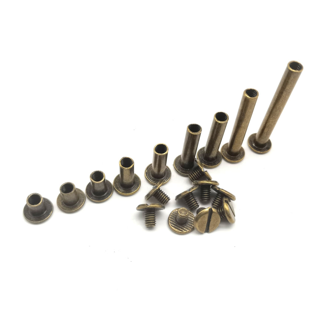 4-125mm Bronze Binding Screw Rivets Leather Booking Menu Binding Work ...