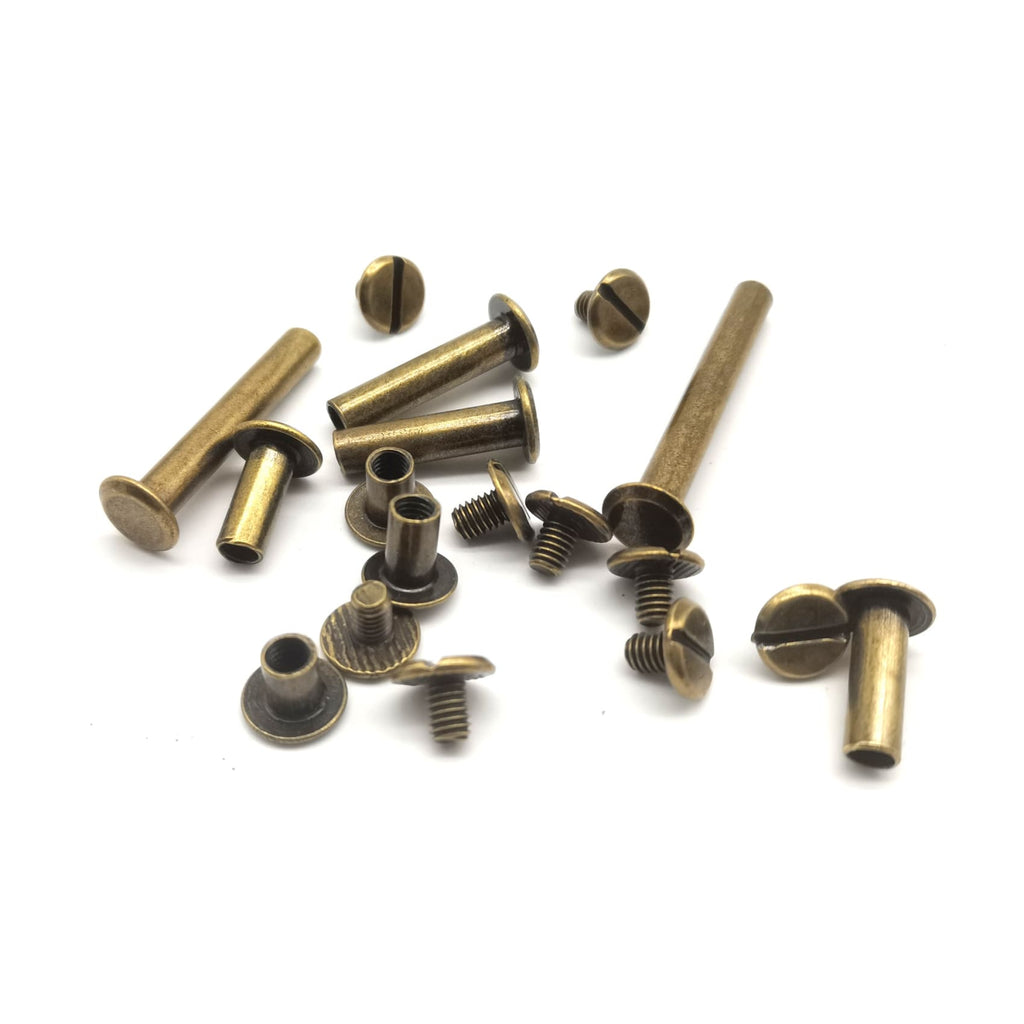 4-125mm Bronze Binding Screw Rivets Leather Booking Menu Binding Work ...