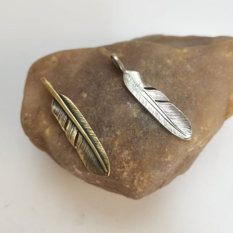 40*8mm Feather Charm Unique Pendants Jewelry Necklace DIY #SALES - Pendants