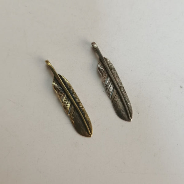 40*8mm Feather Charm Unique Pendants Jewelry Necklace DIY #SALES - Pendants