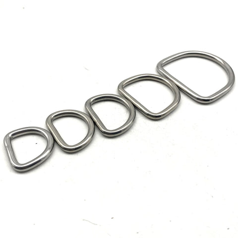 4mm Wire Stainless D Ring Seamless D Loop 15-20-25-30mm - BELT LOOP