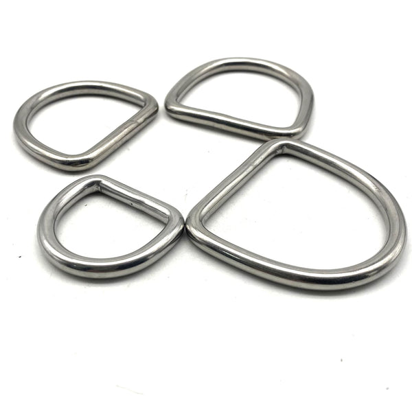 6mm Wire Stainless D Ring Seamless D Loop 30/40/45/50mm - BELT LOOP