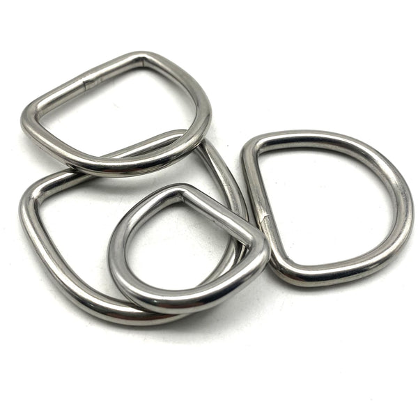 6mm Wire Stainless D Ring Seamless D Loop 30/40/45/50mm - BELT LOOP