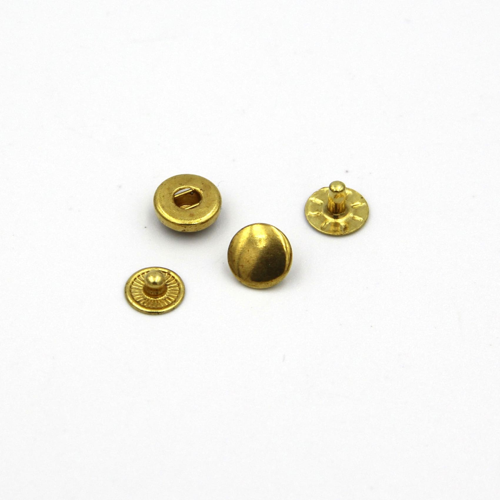 8mm Brass Snap Button Leather Craft Fastener Closure - Buttons & Snaps