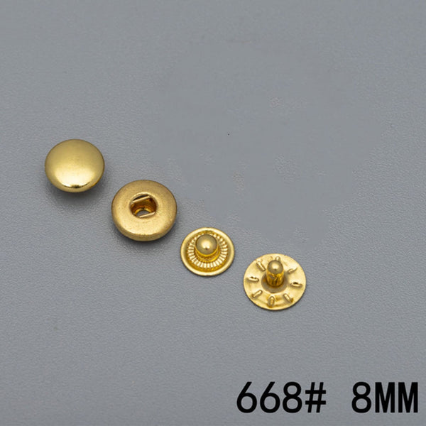 8mm Brass Snap Button Leather Craft Fastener Closure - Buttons & Snaps