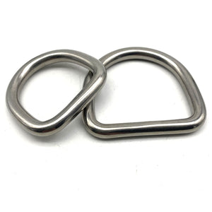 8mm Wire Stainless Sailboat D Loop Ring Seamless D Buckle 38/50mm - BELT LOOP