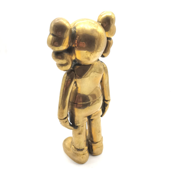 KAWS Bear Sculpture Brass Decor Ornament Statue House&Office Improvement Figurine 
