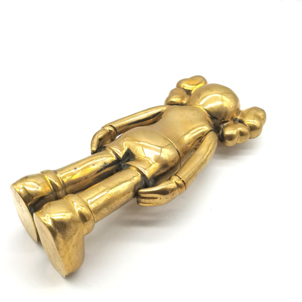 KAWS Bear Sculpture Brass Decor Ornament Statue House&Office Improvement Figurine 