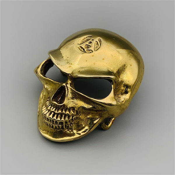 Biker's Skull Buckle,Leather Belt Decoration Buckle,Brass Skull Head Buckle