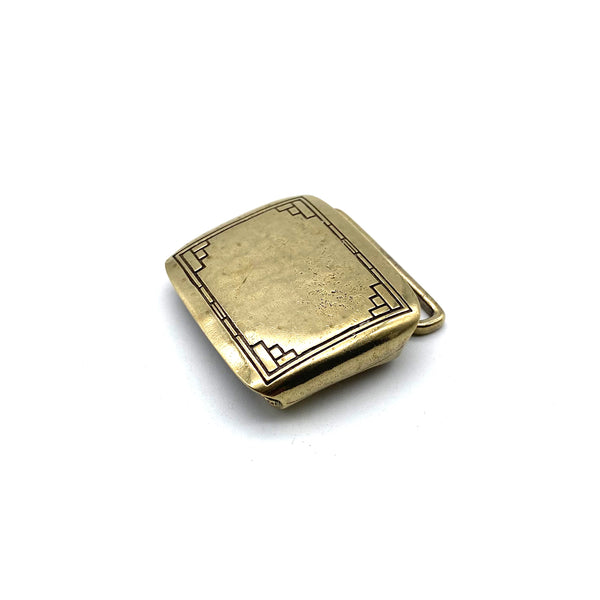 Brass Box Buckle Exclusive Leather Belt Slider Buckle
