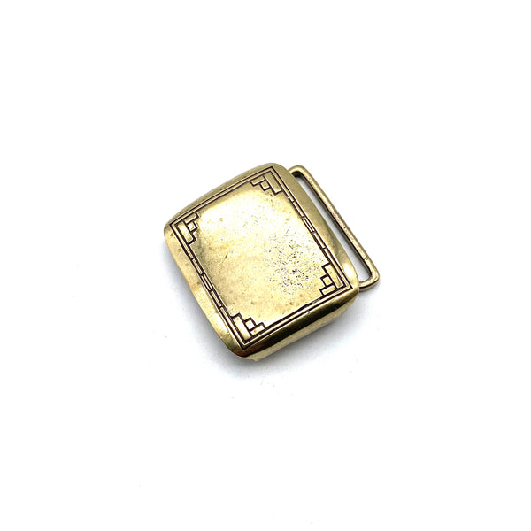 Brass Box Buckle Exclusive Leather Belt Slider Buckle