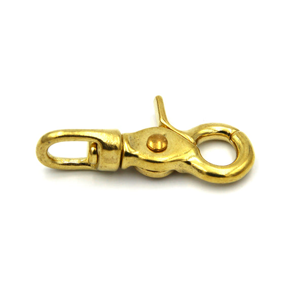 Swivel Carabiner Eye Loop Snap Hook,Brass Snap Clasp,Dog Leash Hook,Dog Collar Snap Clasp