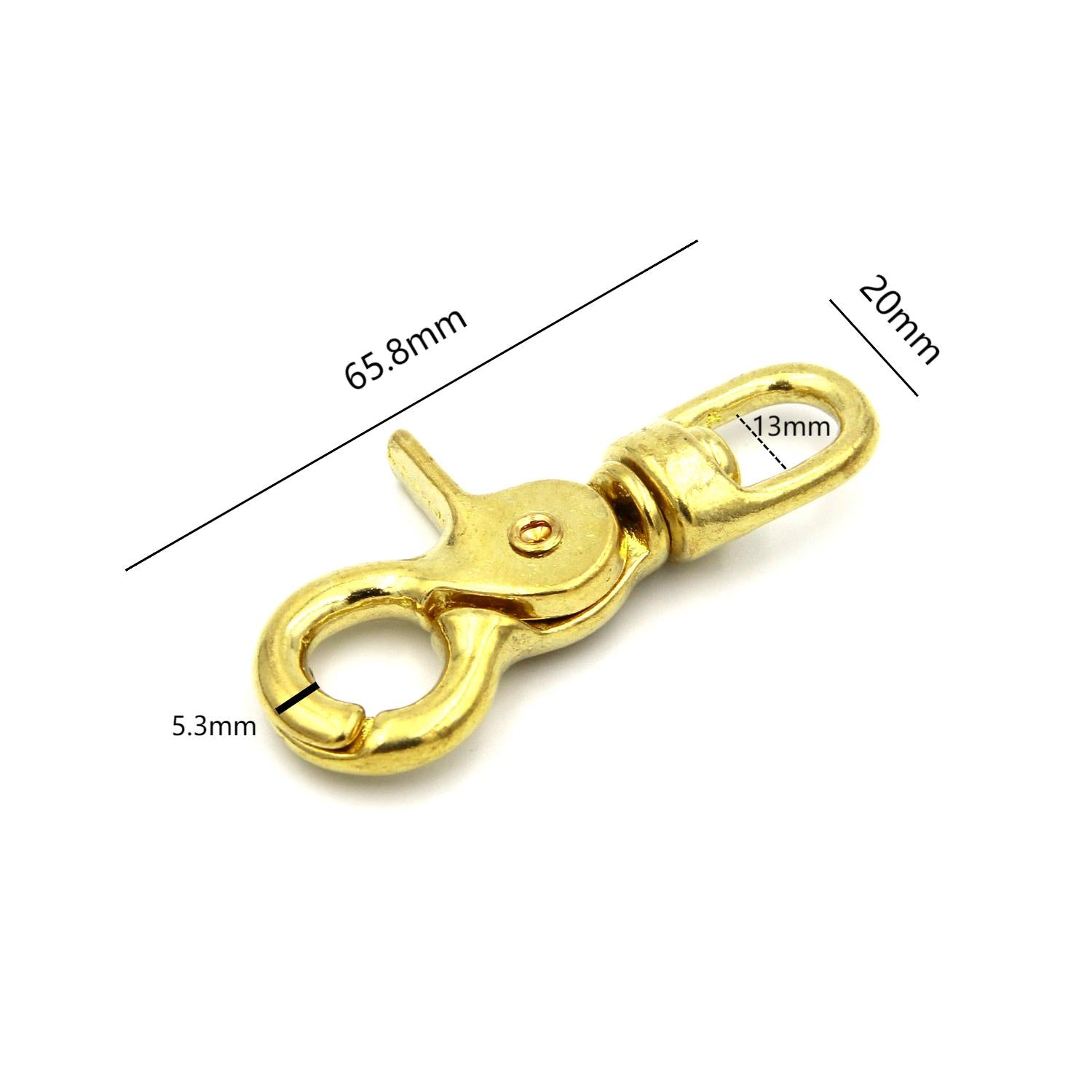 Swivel Carabiner Eye Loop Snap Hook,Brass Snap Clasp,Dog Leash Hook,Dog Collar Snap Clasp