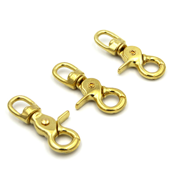 Swivel Carabiner Eye Loop Snap Hook,Brass Snap Clasp,Dog Leash Hook,Dog Collar Snap Clasp