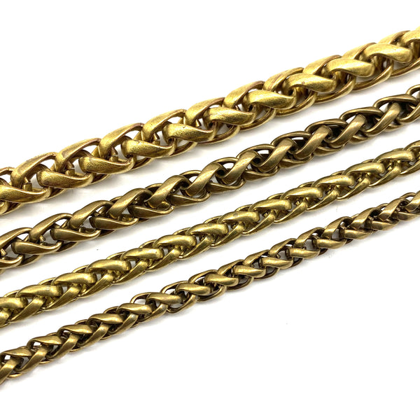 Brass Wheat Chain 4/6/7/8/10mm Plama Chains Handbag Chain Purse Chain