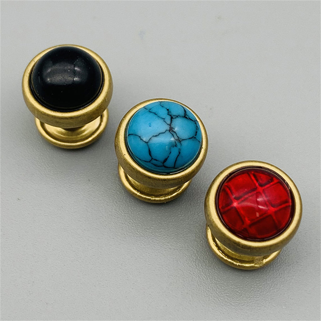 6/8/10mm Brass Turquoise Rivets,Red/Black/Blue Stone Studs,10mm Rapid –  Metal Field Shop