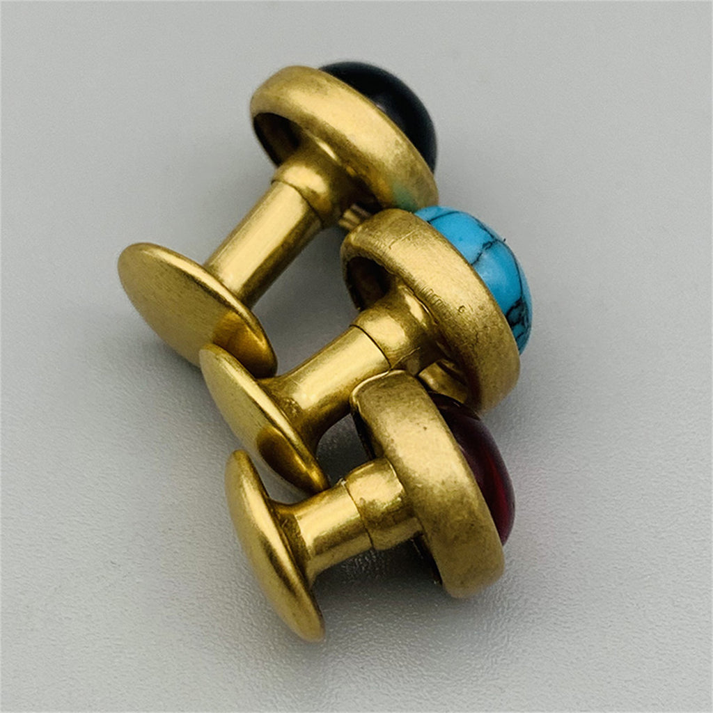 6/8/10mm Brass Turquoise Rivets,Red/Black/Blue Stone Studs,10mm Rapid –  Metal Field Shop