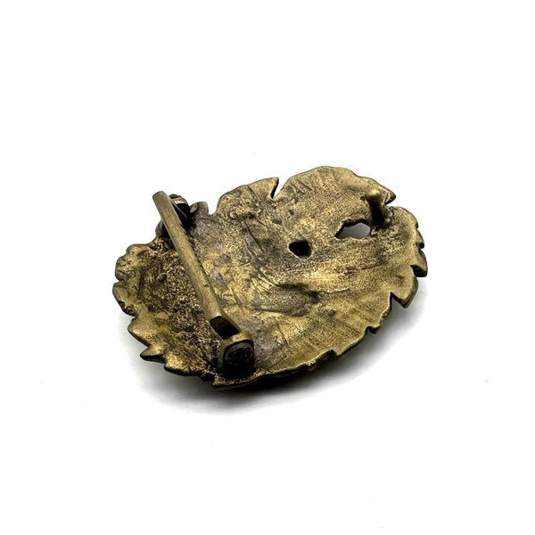 Leaf Design Brass Belt Buckle – Handcrafted Western Style Buckle