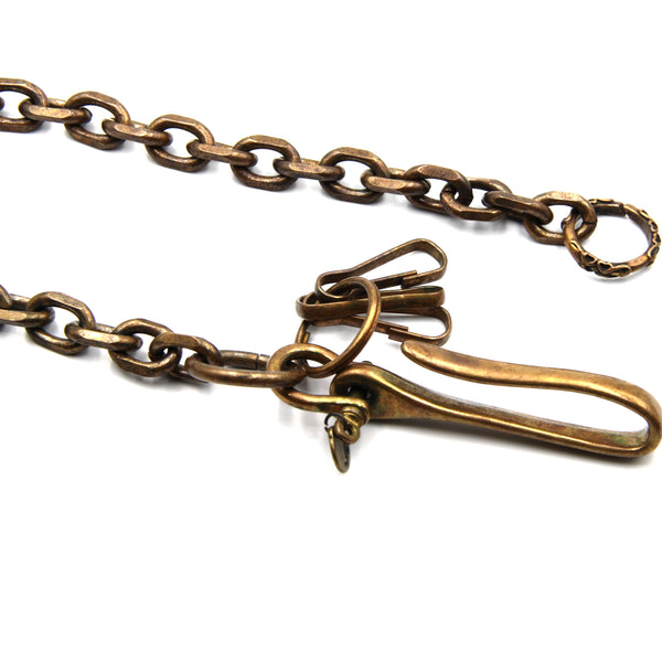Bronze Wallet Chain Fish Hook Key Holder With Amekaji Ring Ending,Biker Wallet Chain,Men's Outfit Jewelry