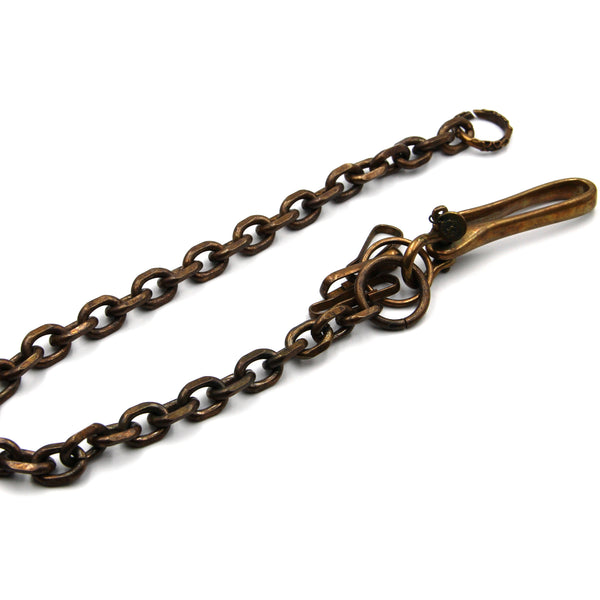 Bronze Wallet Chain Fish Hook Key Holder With Amekaji Ring Ending,Biker Wallet Chain,Men's Outfit Jewelry