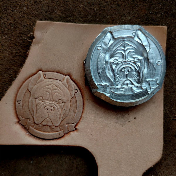 Leather Craft Shaping Mold,Bulldog Design,Leather Embossed Mold,Veg Tanned Cowhide Cold Press Stamp Mold
