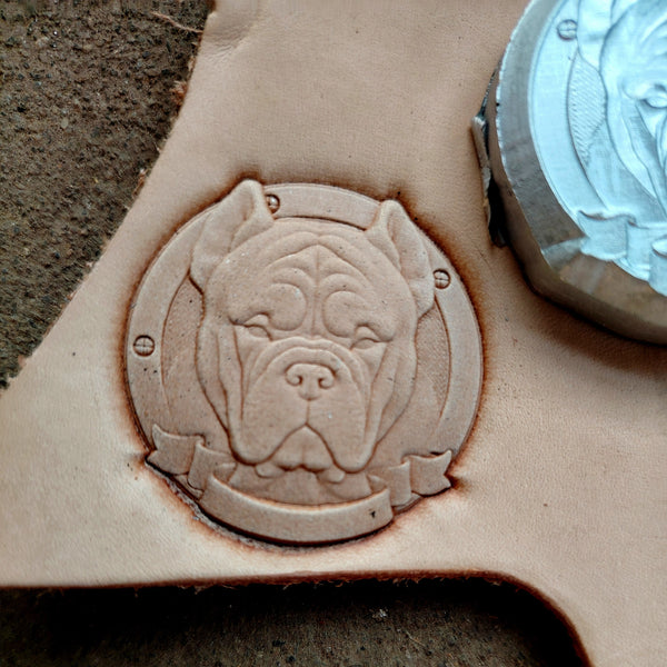 Leather Craft Shaping Mold,Bulldog Design,Leather Embossed Mold,Veg Tanned Cowhide Cold Press Stamp Mold