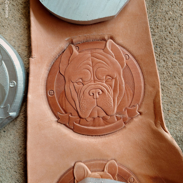 Leather Craft Shaping Mold,Bulldog Design,Leather Embossed Mold,Veg Tanned Cowhide Cold Press Stamp Mold