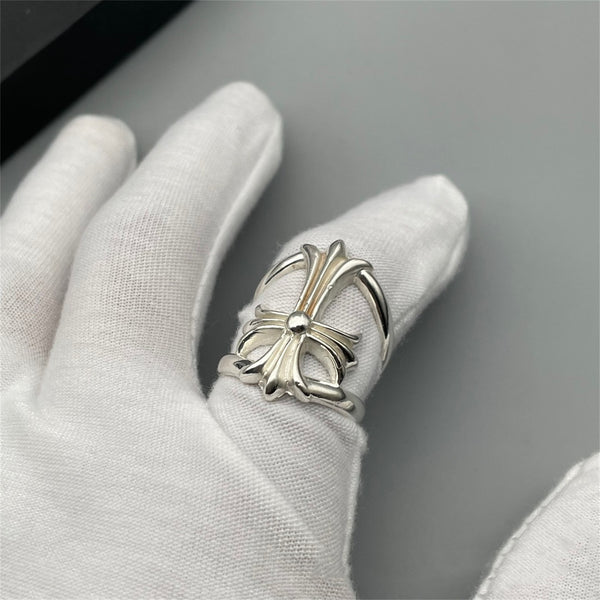CH Sterling Silver Ring Men Women Fashion Rings