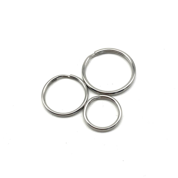 Stainless Keyrings Round Circle Split Ring 20/25/30mm