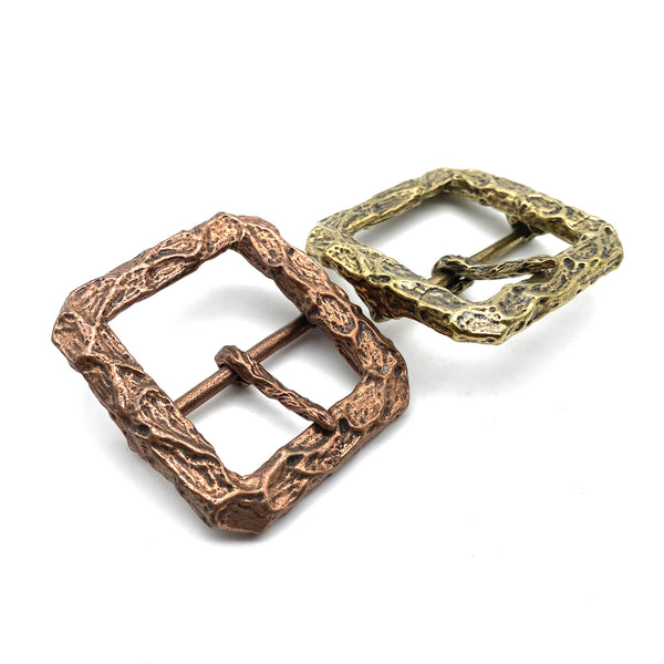 Bark Pattern Copper Casted Buckle Durable Belt Buckle Leather Bag Fastener Buckle