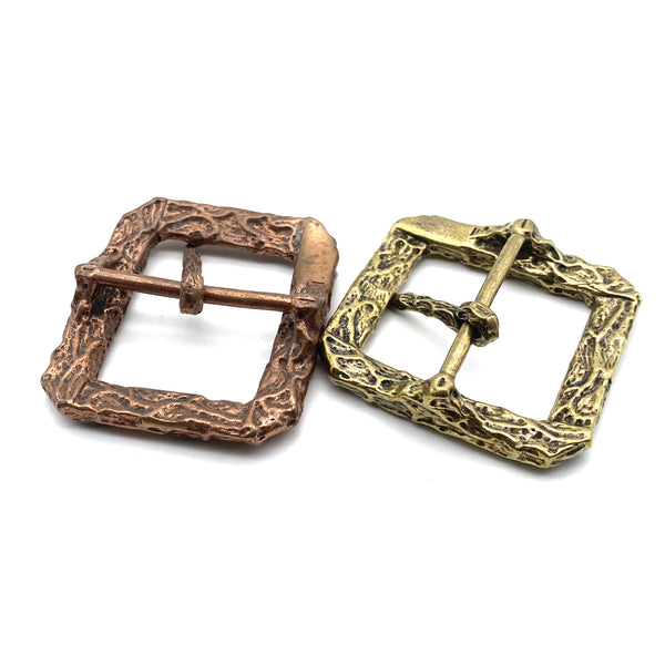 Bark Pattern Copper Casted Buckle Durable Belt Buckle Leather Bag Fastener Buckle