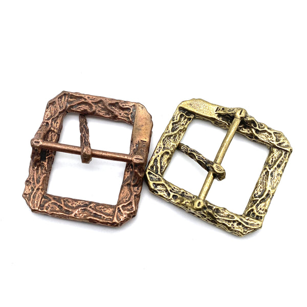 Bark Pattern Copper Casted Buckle Durable Belt Buckle Leather Bag Fastener Buckle