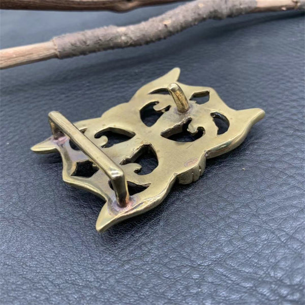 Chrome Heart Buckle Gold Shiny Belt Buckle for Leather Crafting