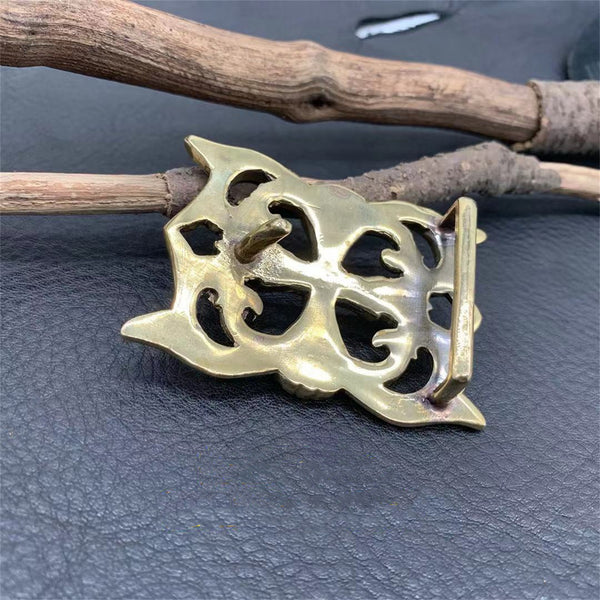 Chrome Heart Buckle Gold Shiny Belt Buckle for Leather Crafting