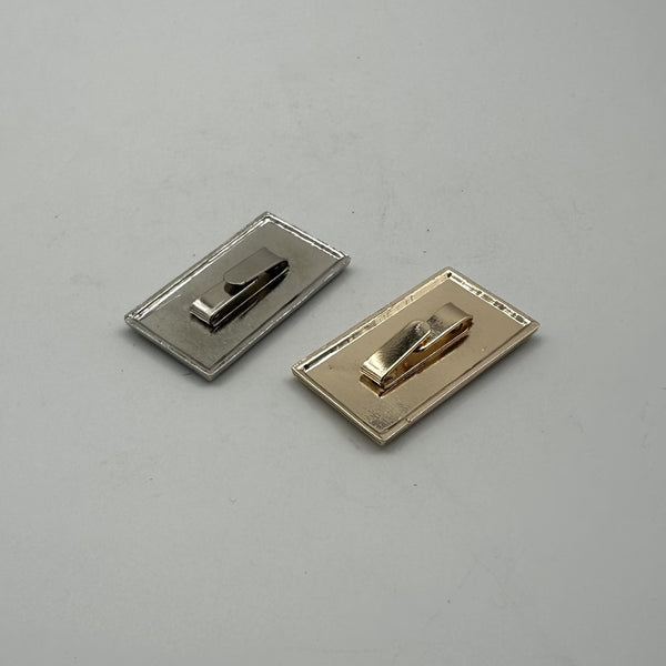 Customized Backpack Label Alloy Label Leather Bag Tag Personalized Brand Luggage Labels 40*21mm Light Gold/Silver