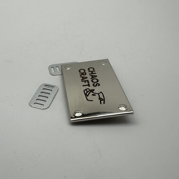 Custom Bag Label Silver Metal Label Leather Bag Tag Personalized Brand