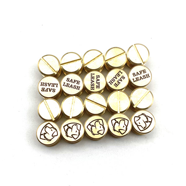Custom Logo&Text Leather Craft Chicago Screw Rivets Flat Cap 12mm Diameter Post
