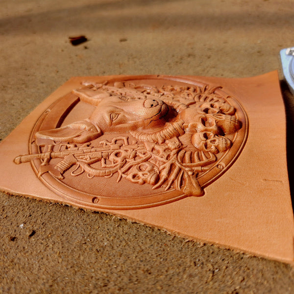 Dobermann Design Leather Embossed Mold,Veg Tanned Cowhide Cold Press Shaping Mold 