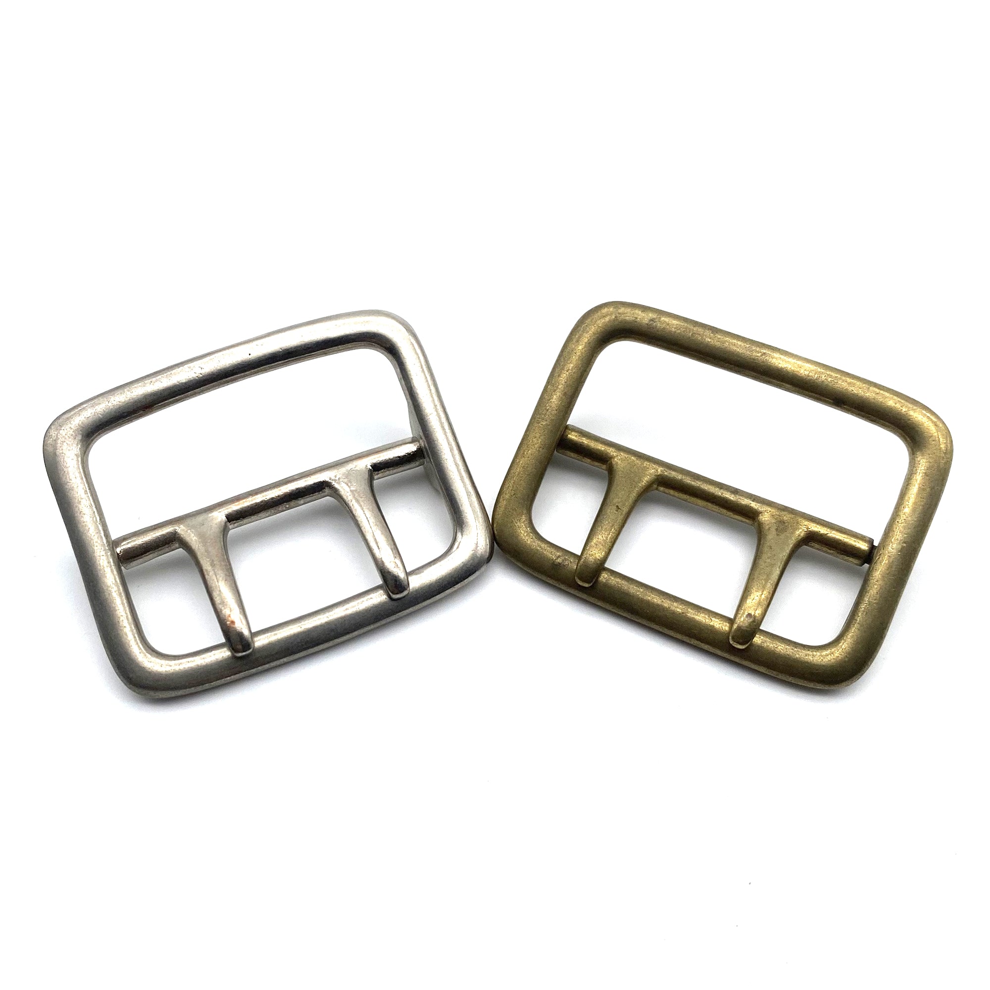 45mm Brass Double Prong Buckle Sam Browne Buckle Large Strap Fastener Buckle