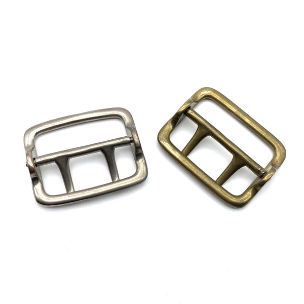 45mm Brass Double Prong Buckle Sam Browne Buckle Large Strap Fastener Buckle