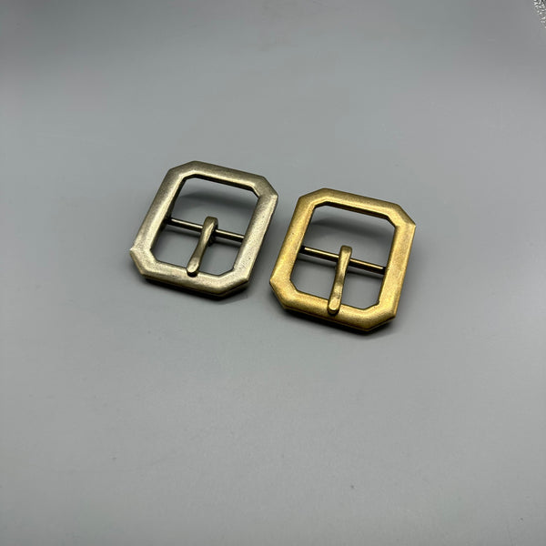 Japanese Simple Style Solid Brass Silver Slide Belt buckle 38/40mm